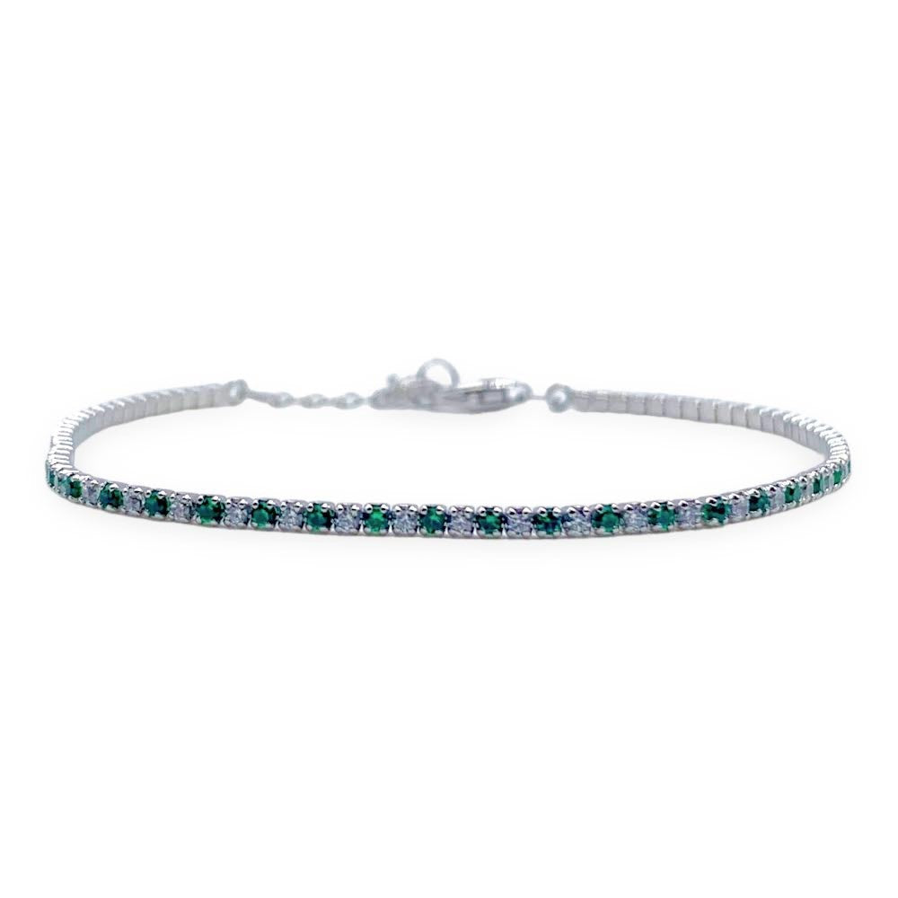 Bracciale Tennis Slim Bicolor