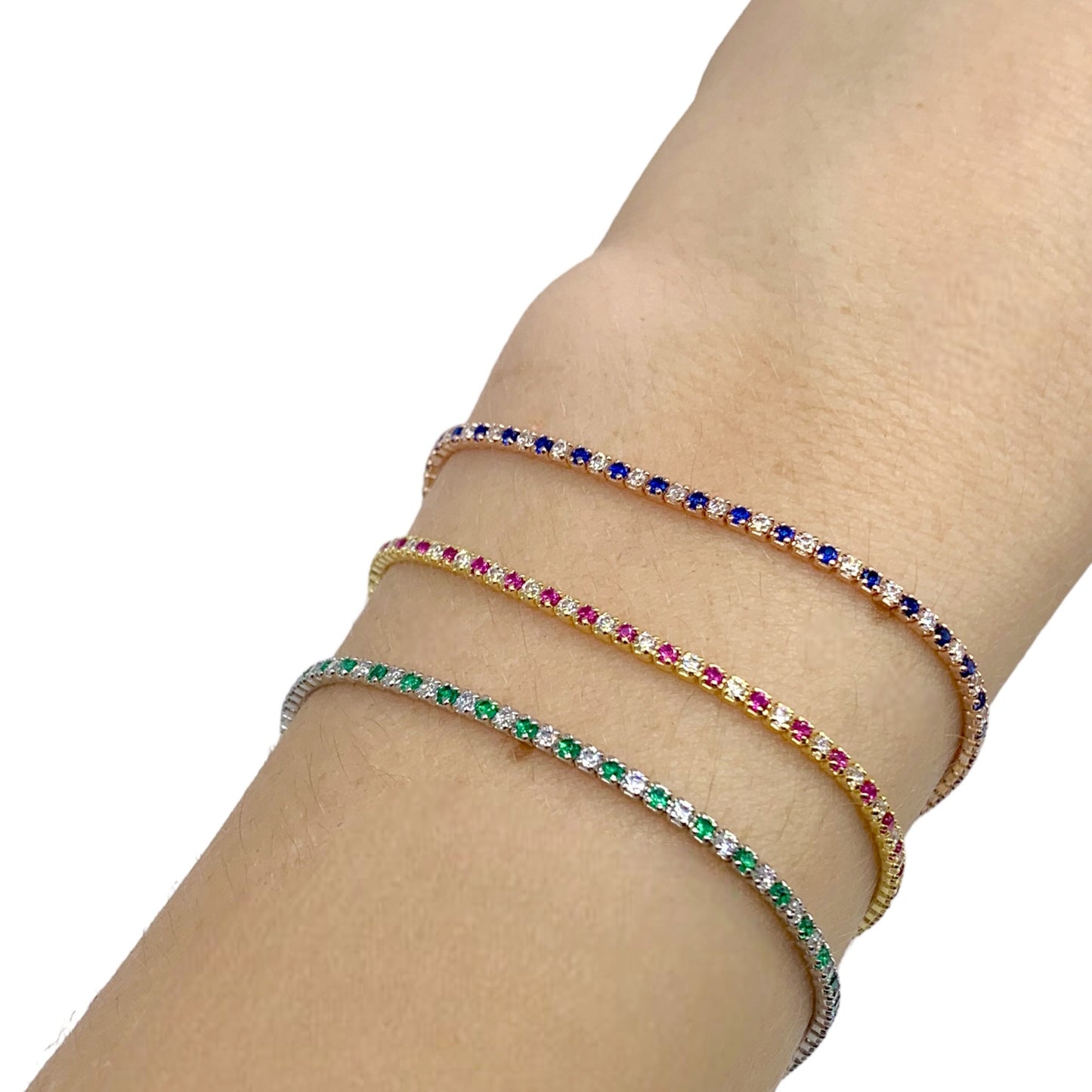 Bracciale Tennis Slim Bicolor