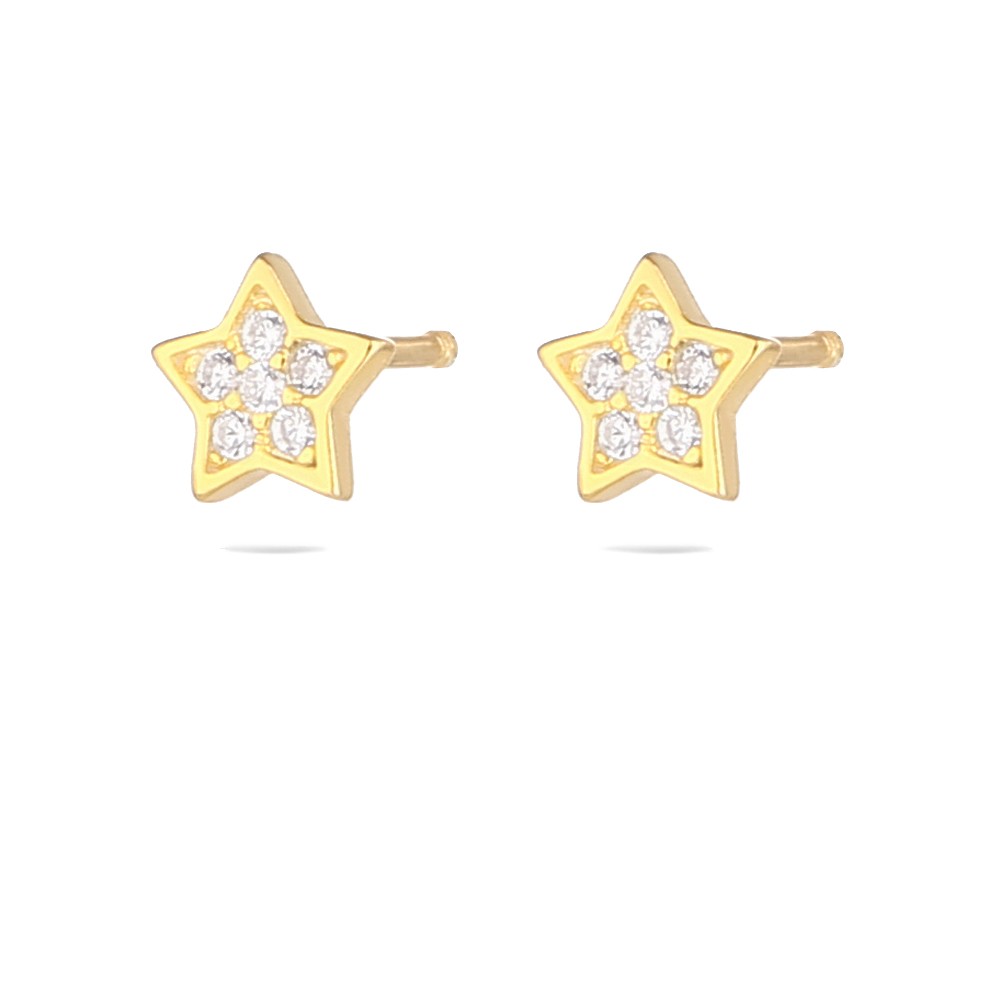 Monorecchino stella con zirconi