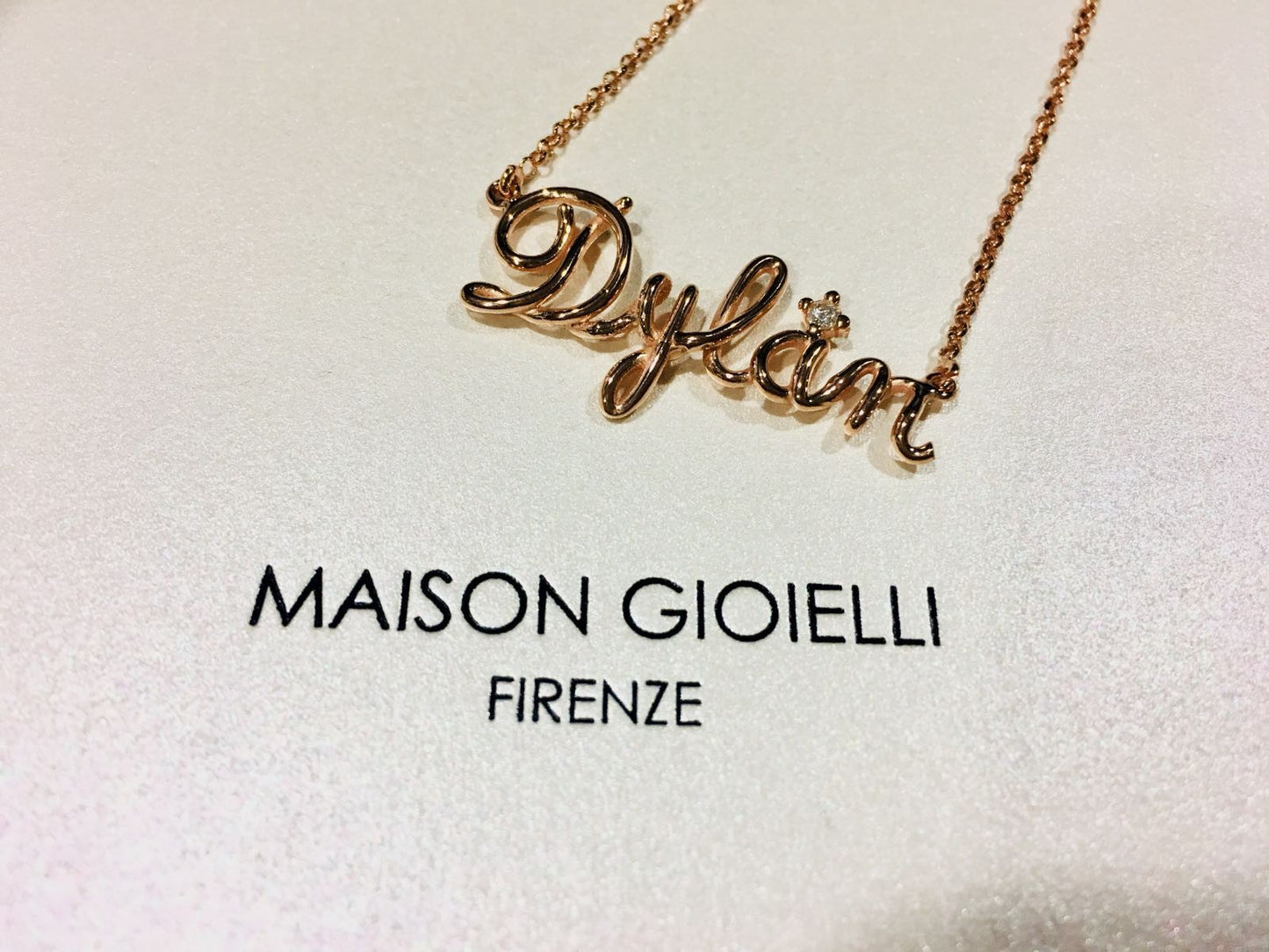 Thread Name Necklace - Silver