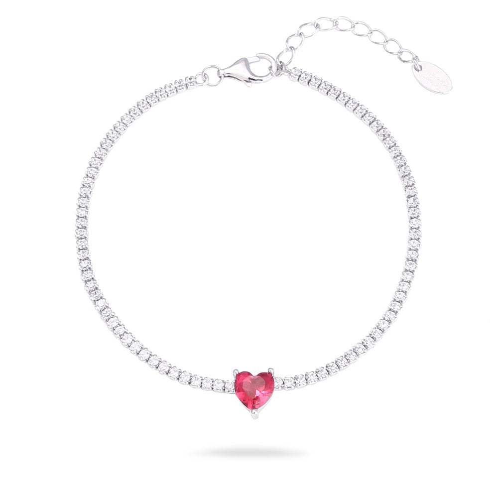 Bracciale Tennis Heart Slim