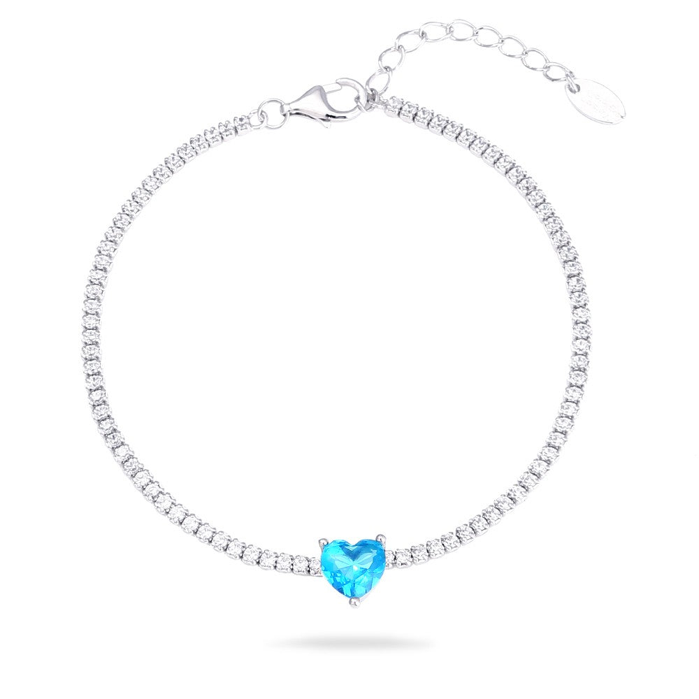 Bracciale Tennis Heart Slim
