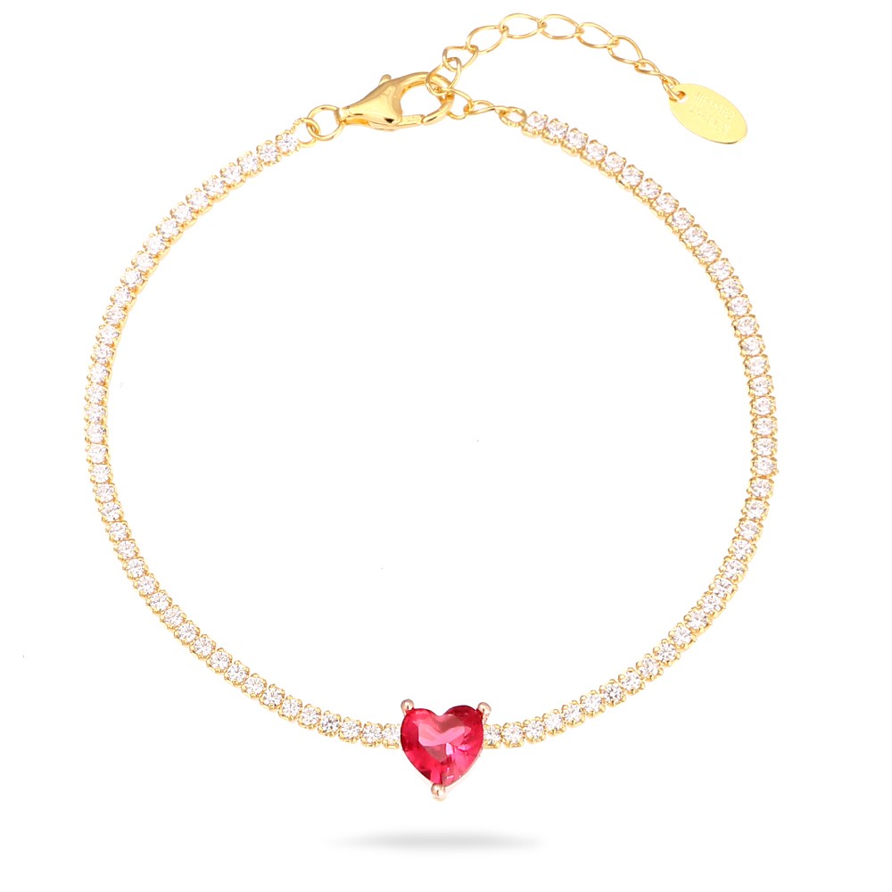 Bracciale Tennis Heart Slim