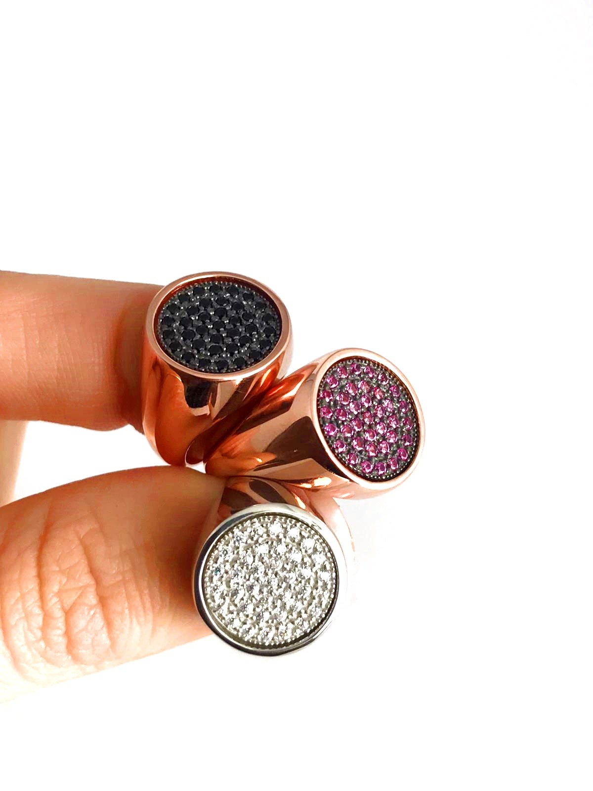 Anello Chevalier Pavè di zirconi