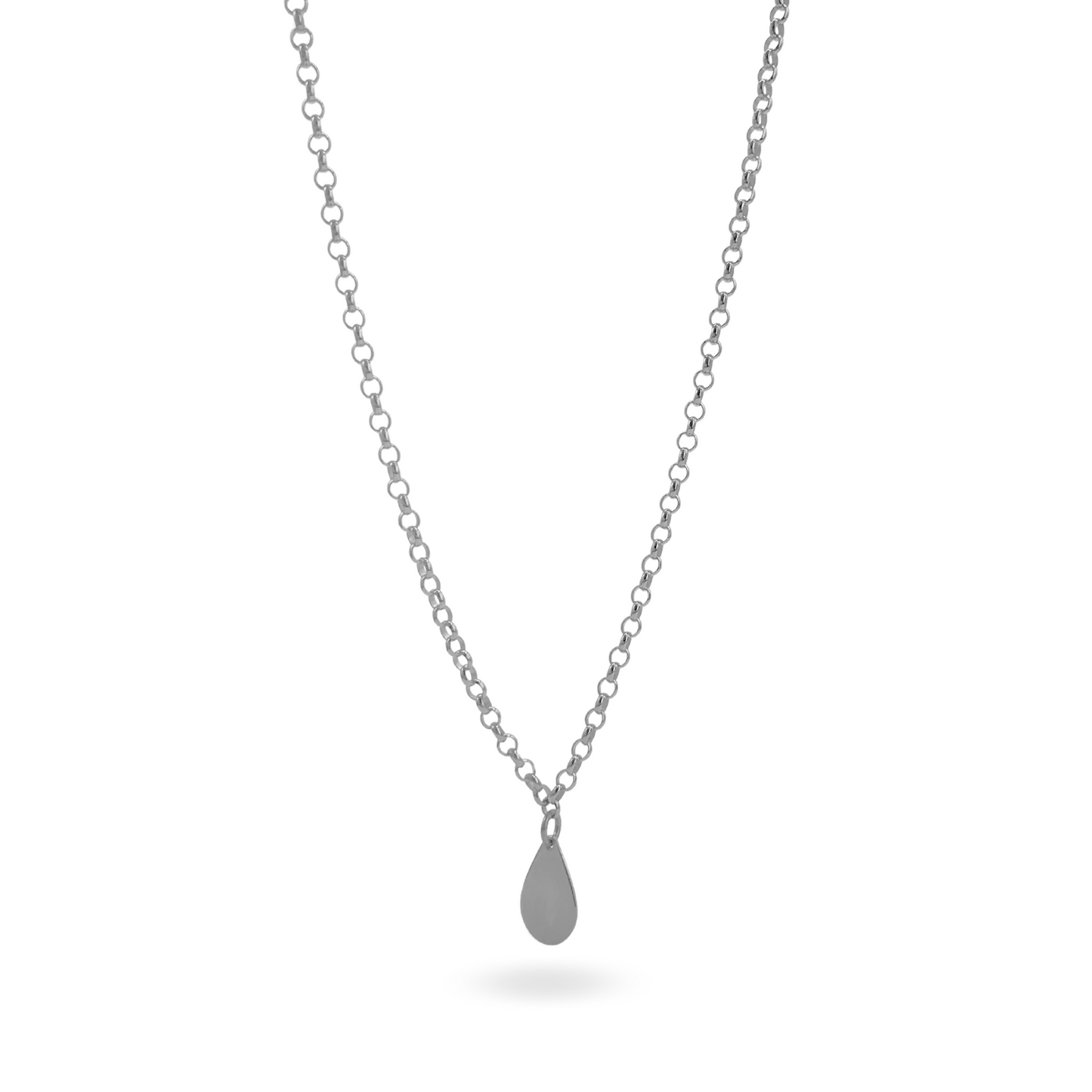 Collana 3mm Rolò con Charm Goccia Big