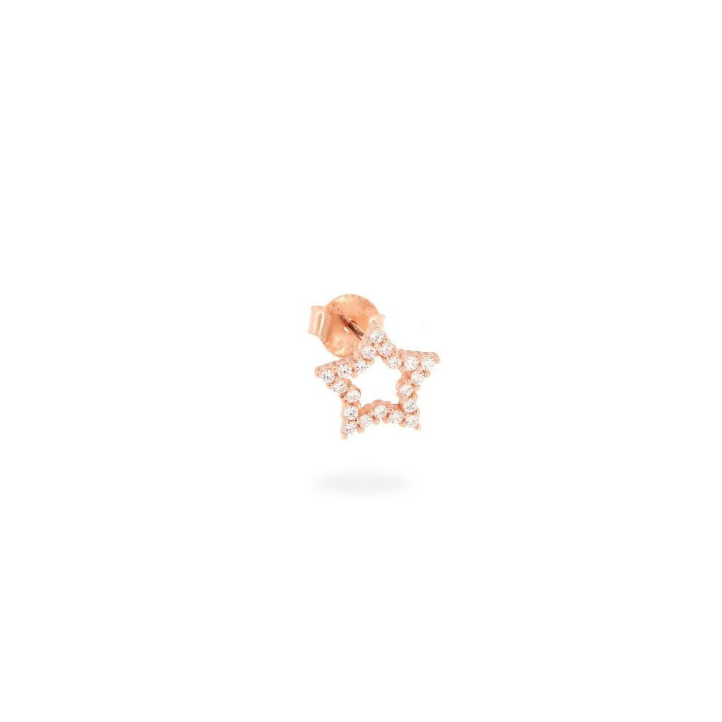 Orecchino Mono - Stella Forata Rosè