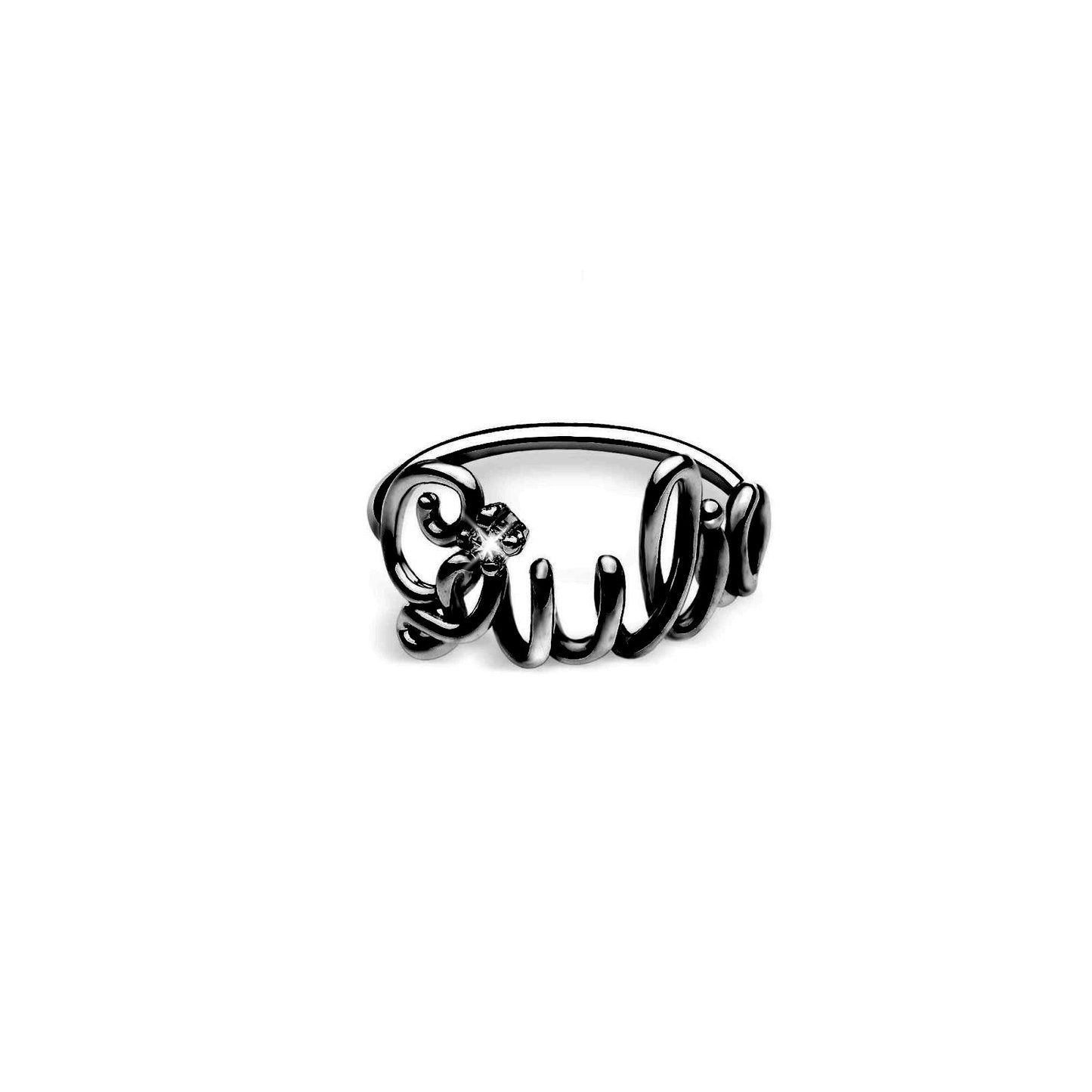 Wire Name Ring - Black