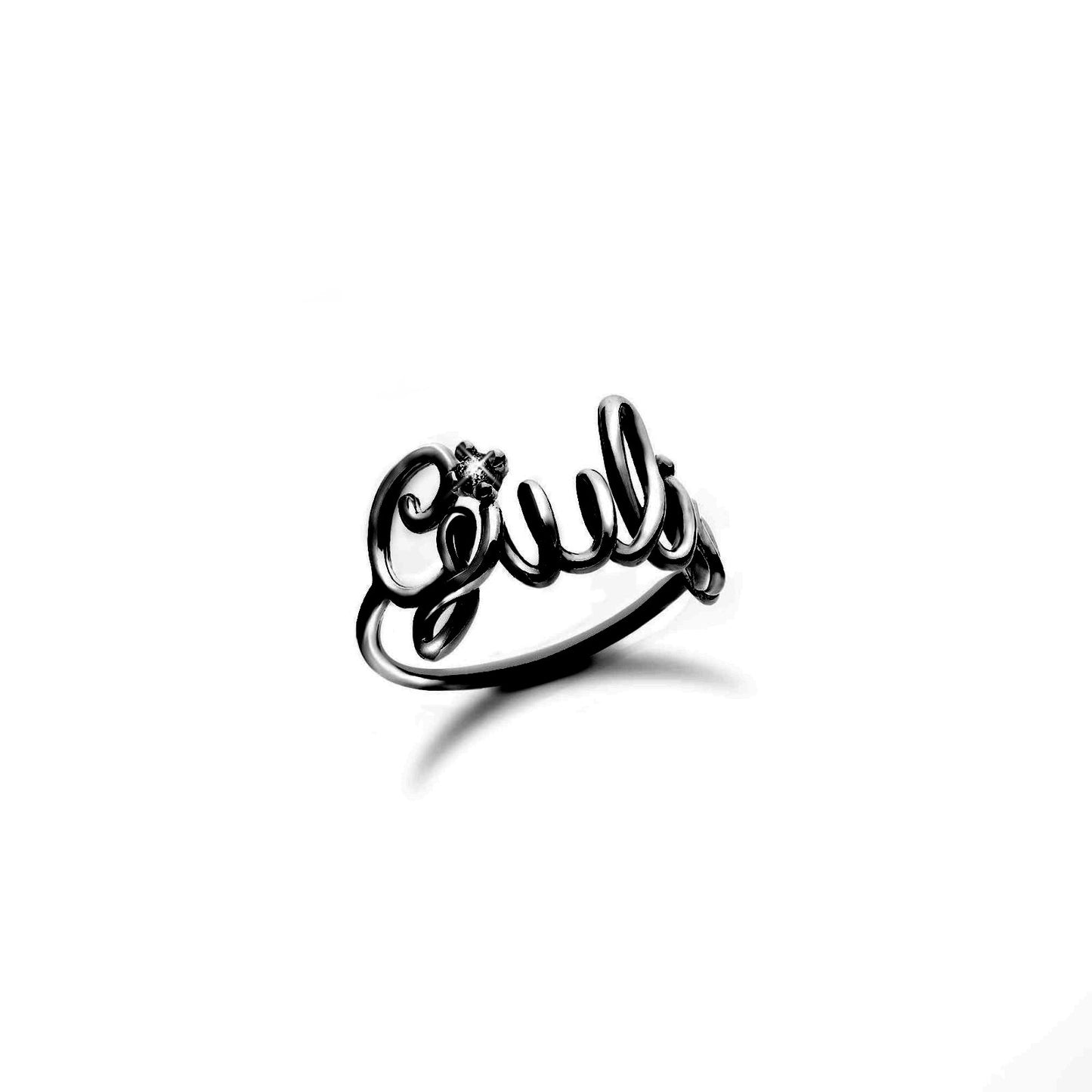 Wire Name Ring - Black