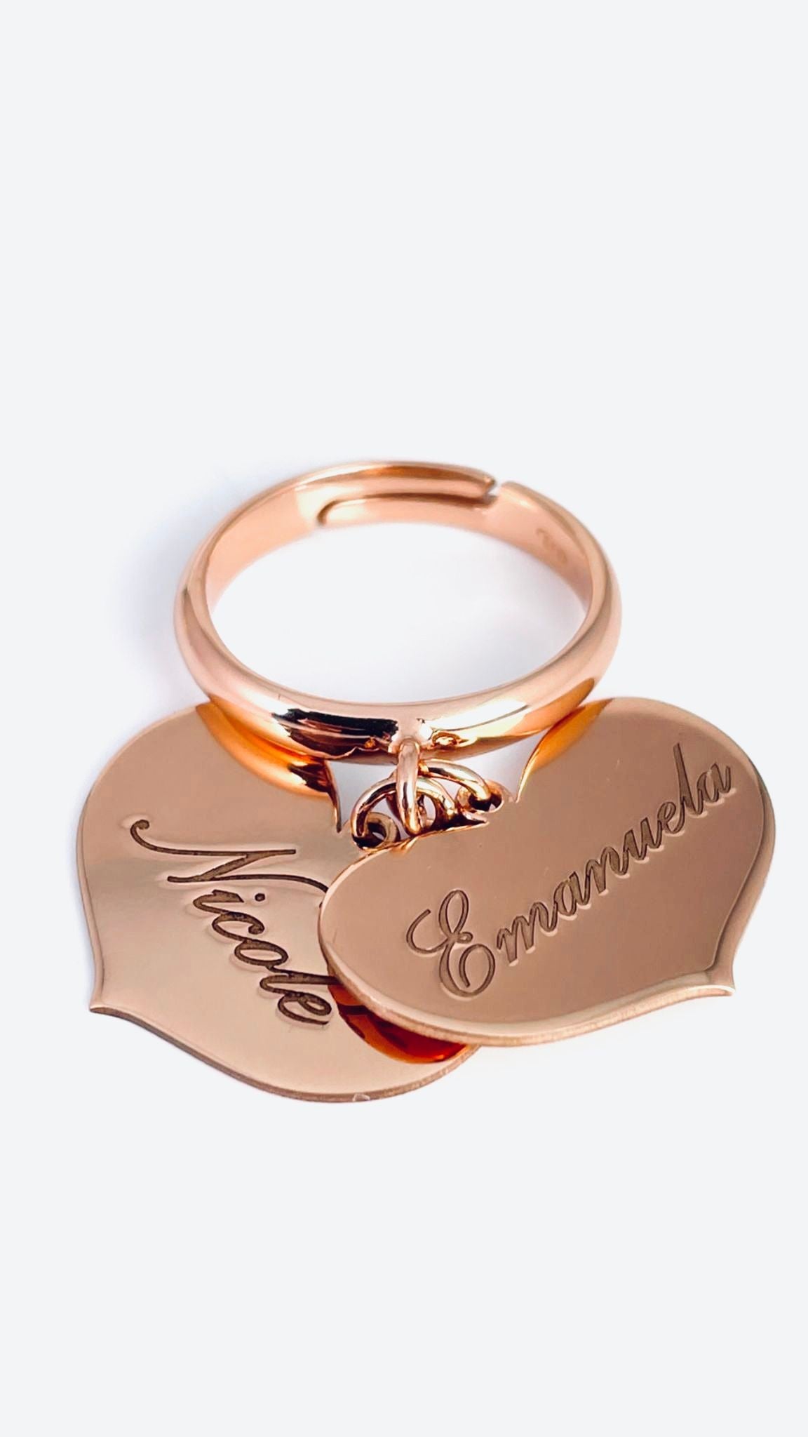 Anello Love - 2 Cuori incisione classica