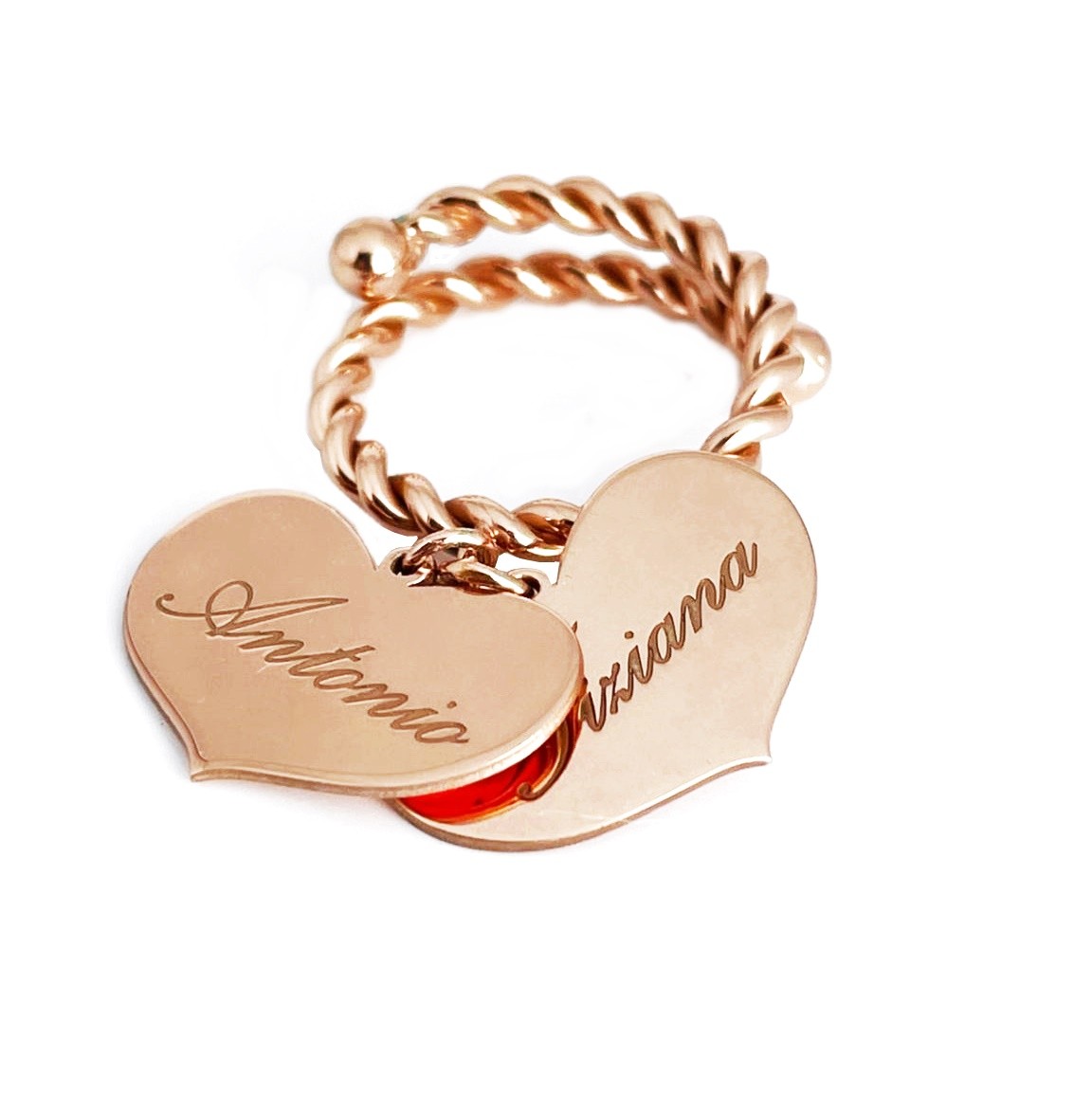 Anello Love Torchon Spesso - 2 Cuori