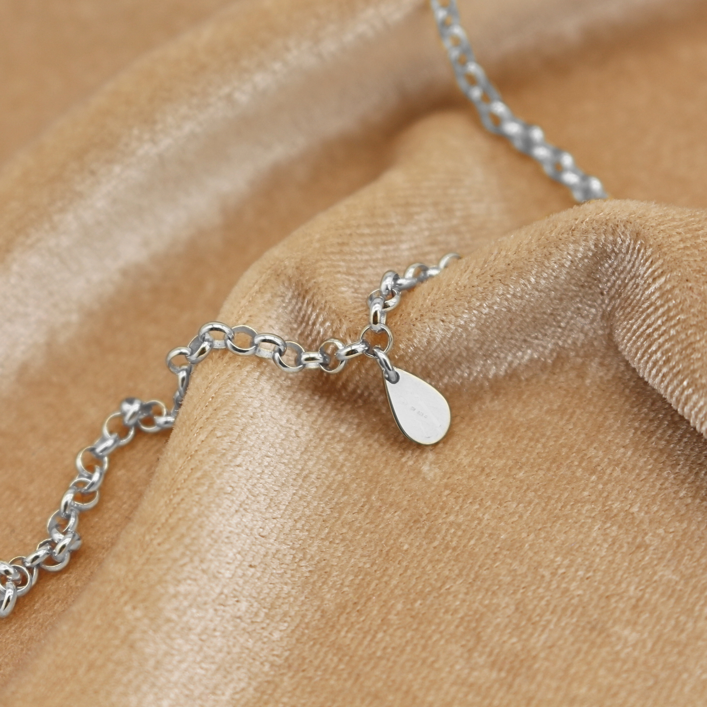 Collana Rolò 3mm con Charm a Goccia Small