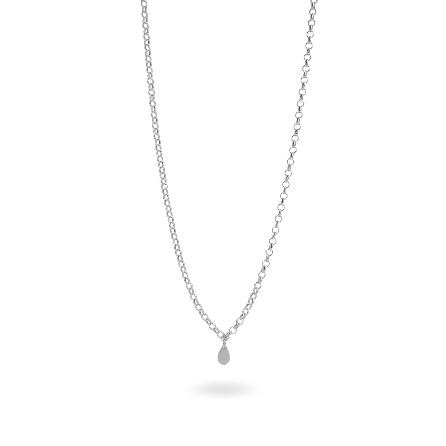 Collana Rolò 3mm con Charm a Goccia Small