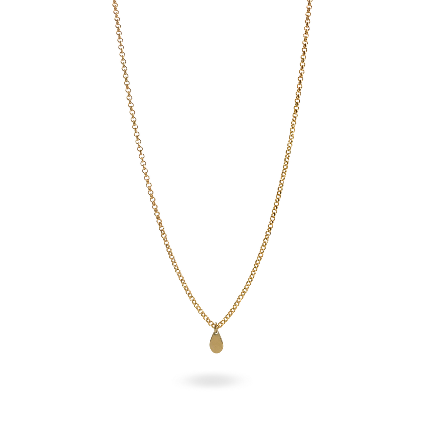 Collana Rolò 2mm con Charm a Goccia Small