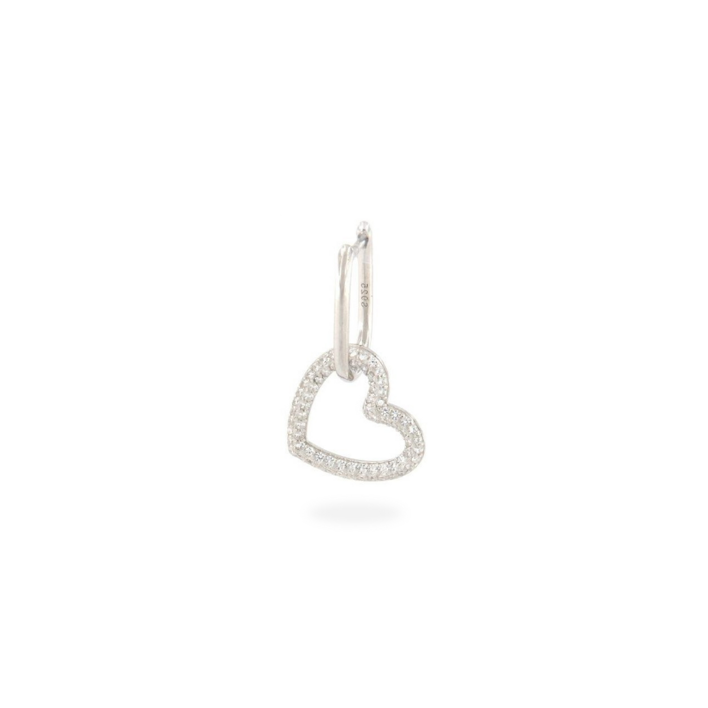 Monorecchino Heart Zircon