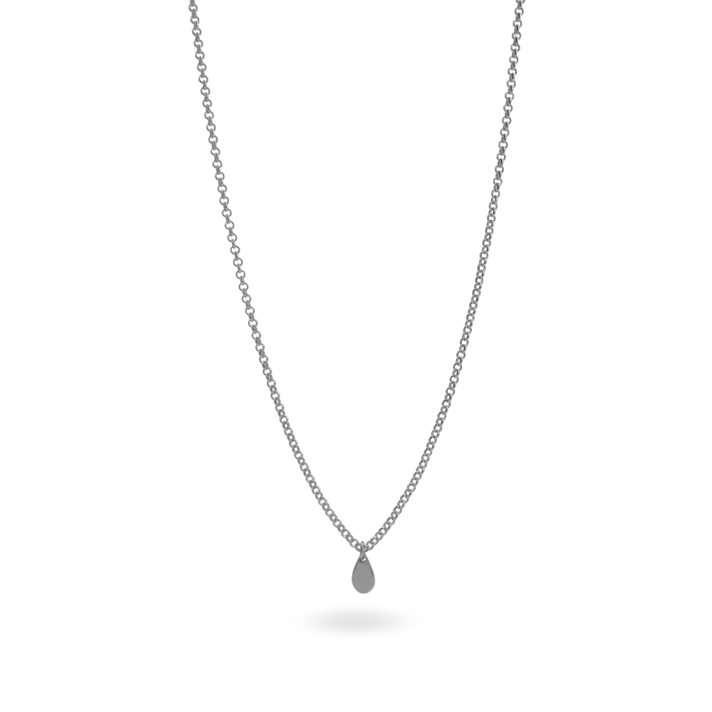 Collana Rolò 2mm con Charm a Goccia Small