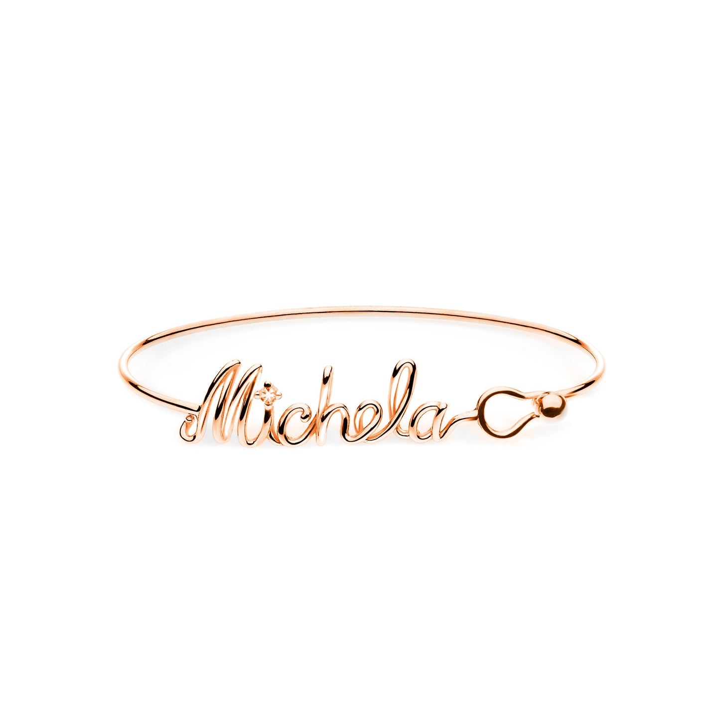 Bracciale Bangle - Nome a Filo - Oro 18 K
