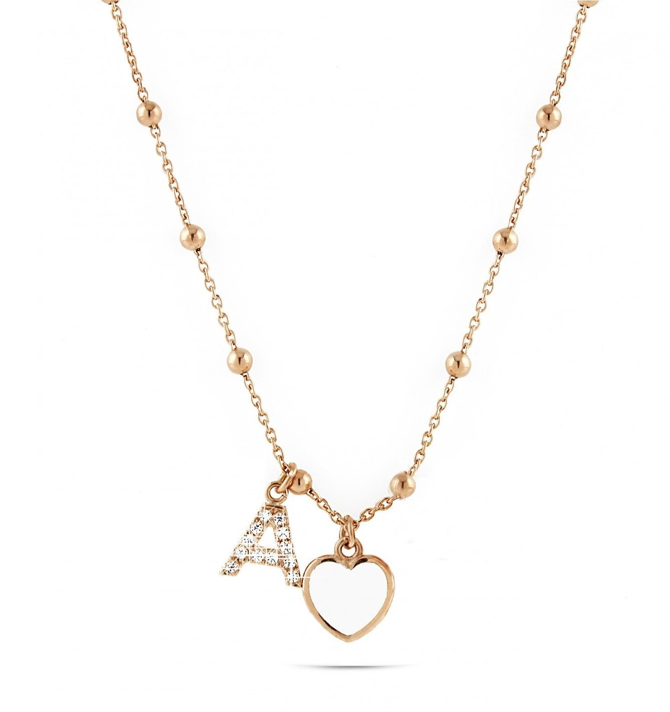 Cheriè Necklace - 9kt Gold Initial and 1 Element