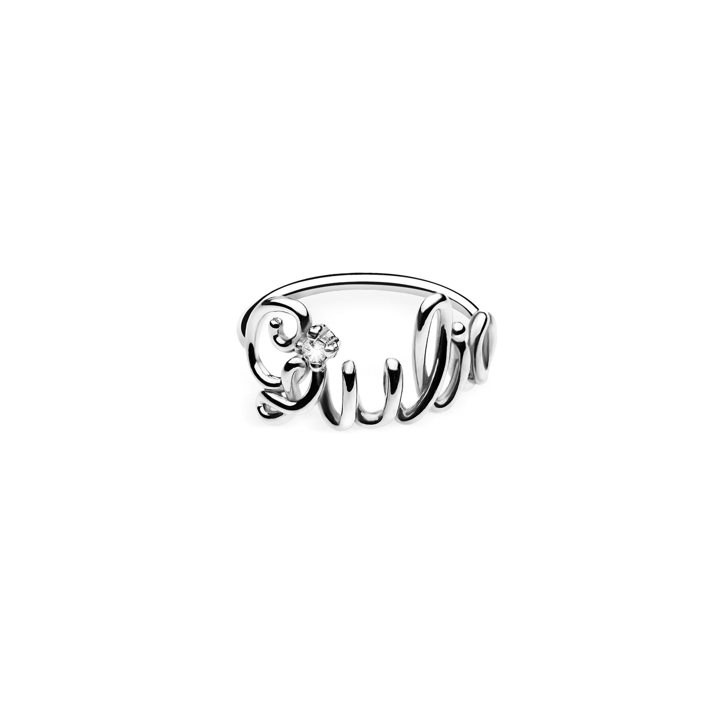 Anello con Nome a Filo - Silver