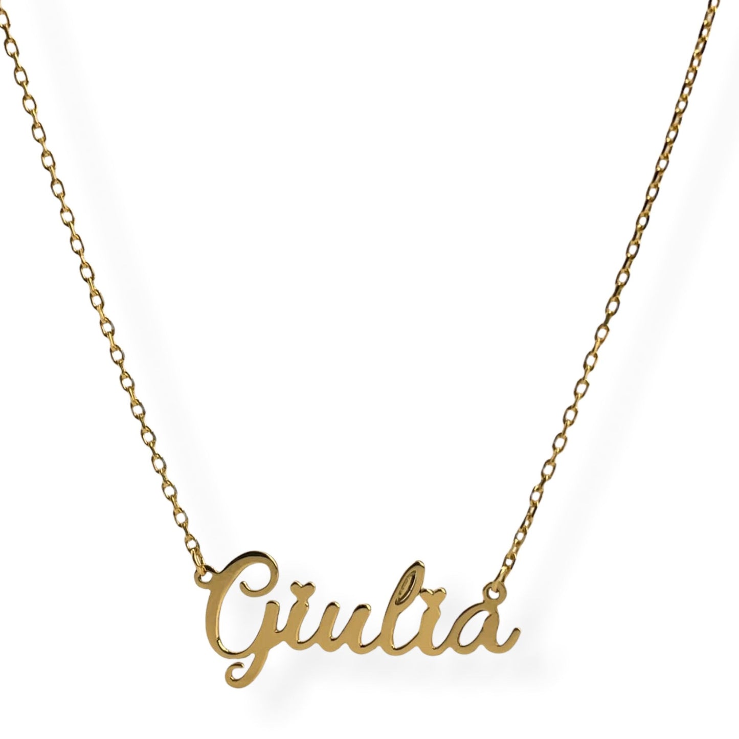 Collana Lastra con nome - oro 9kt