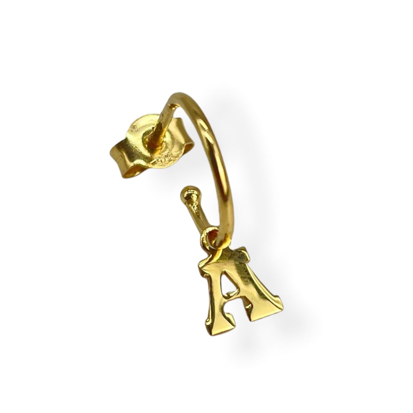 Monorecchino con lettera - oro 9kt