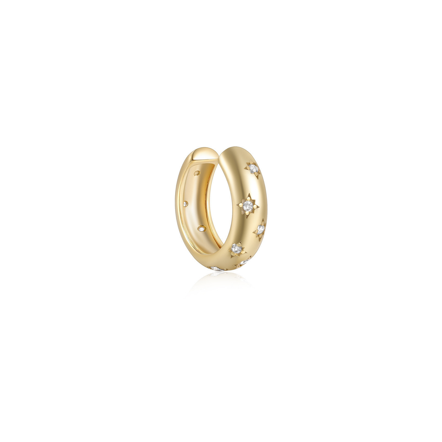Monorecchino Earcuff con Zirconi Bianchi