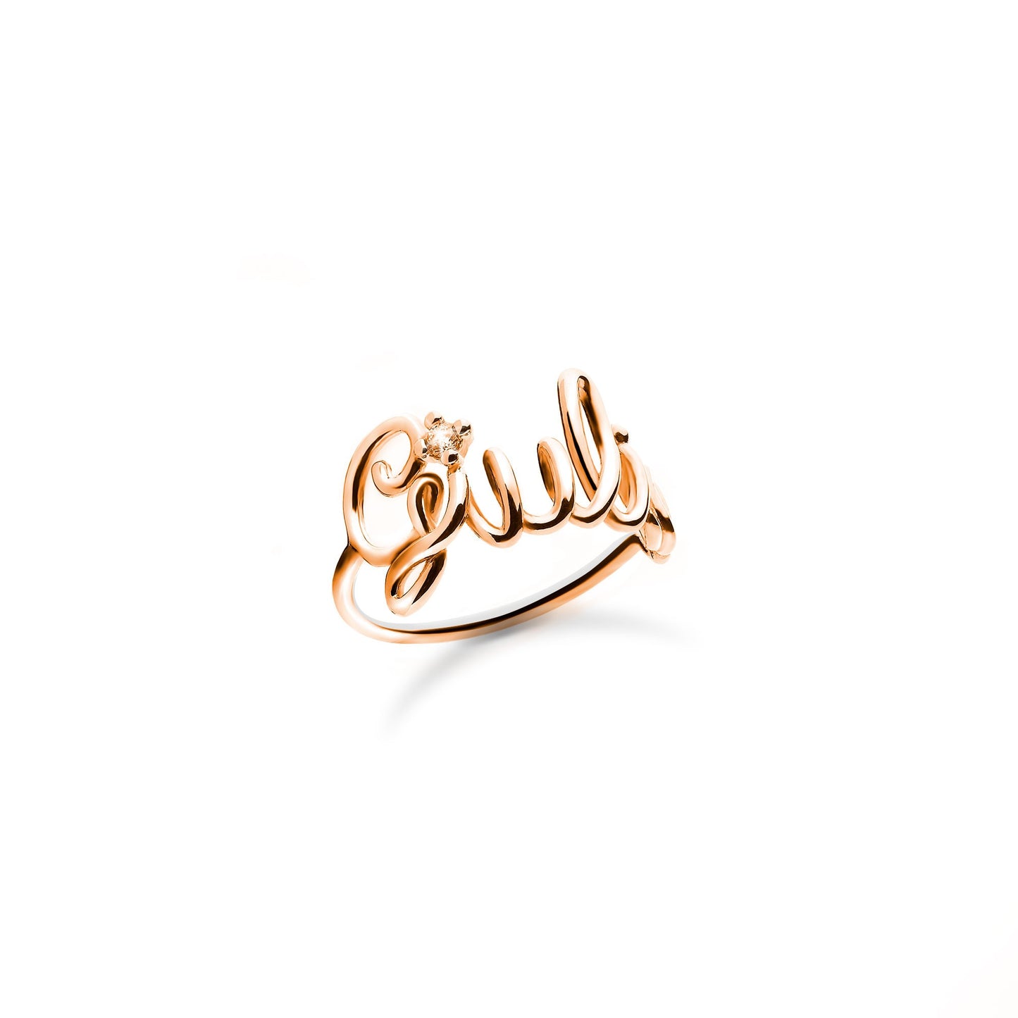 Anello con Nome a Filo - Gold Rose