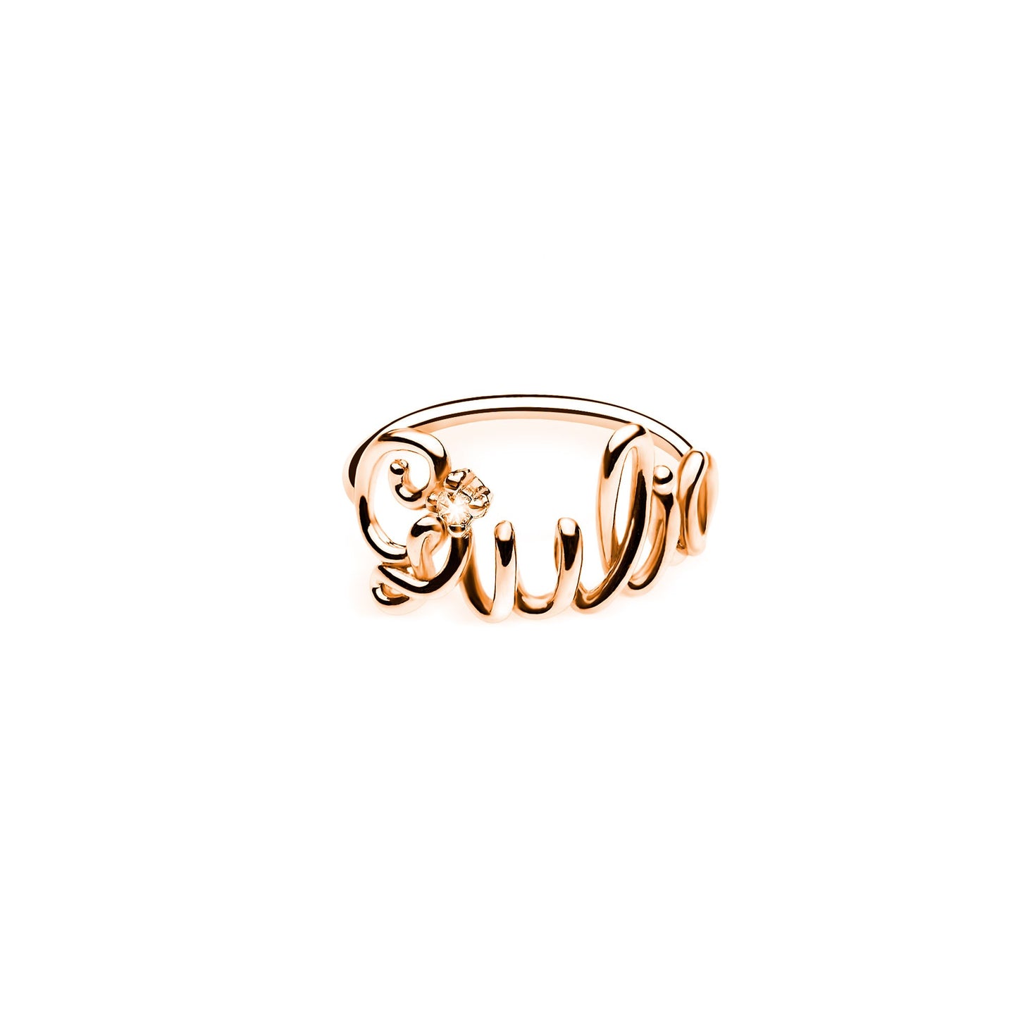 Anello con Nome a Filo - Gold Rose
