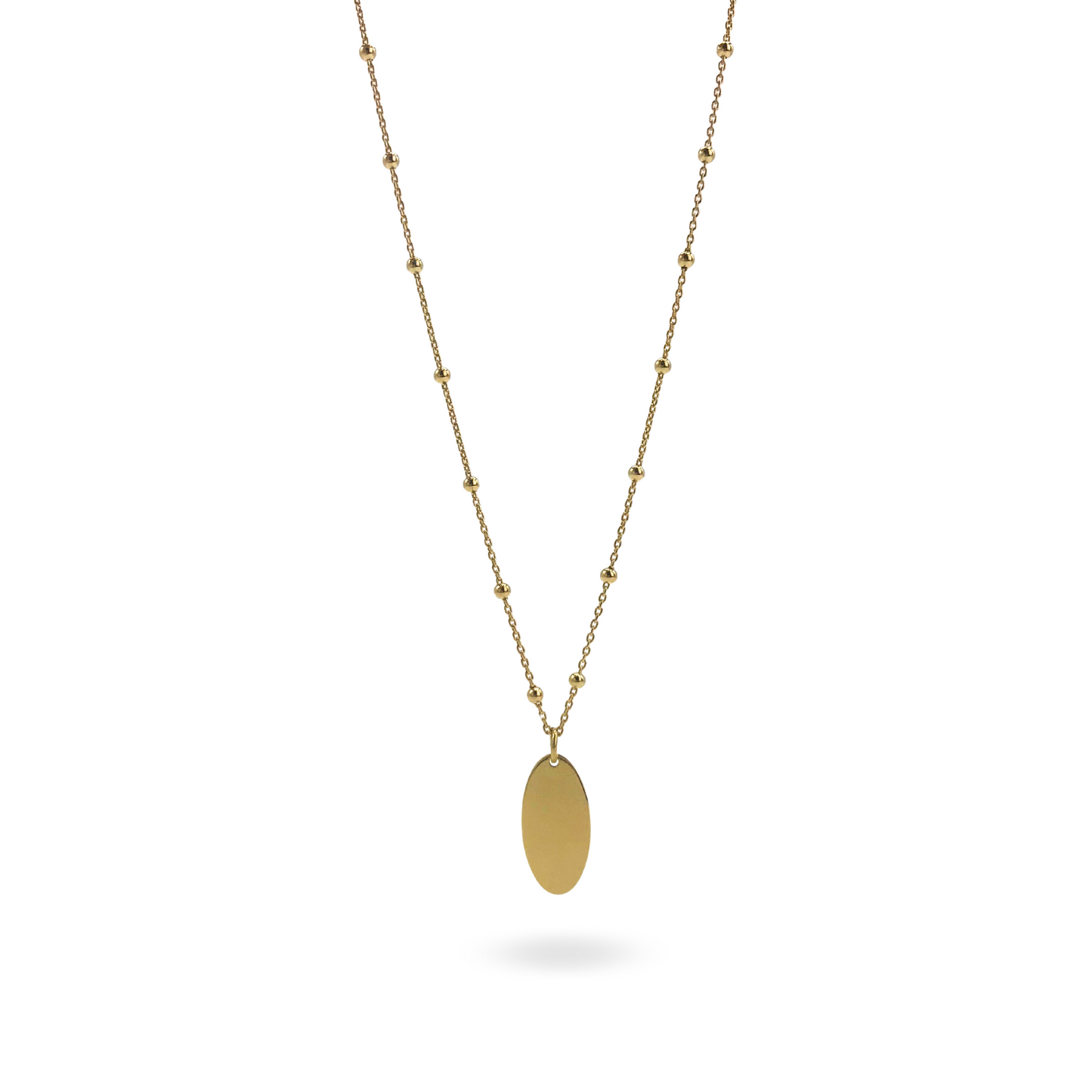 Collana a Sfere con Charm Ovale