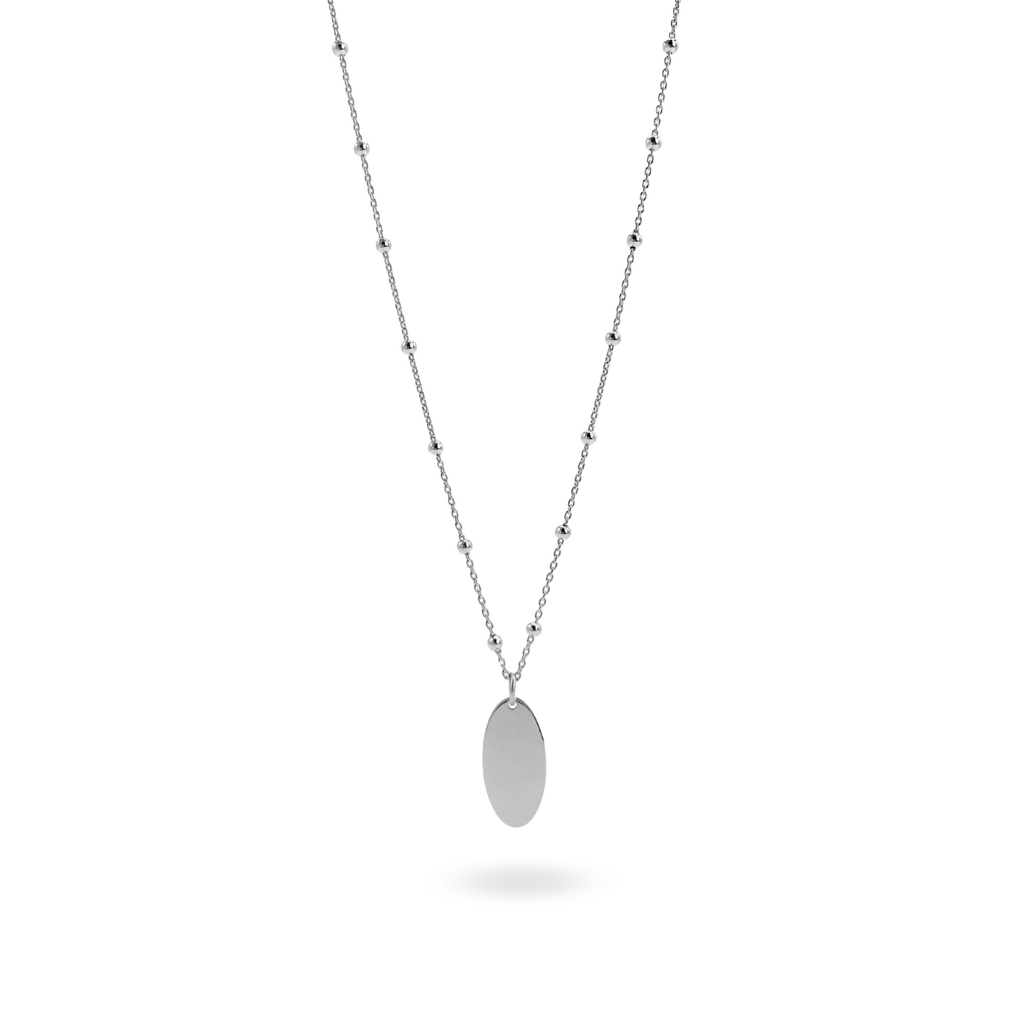 Collana a Sfere con Charm Ovale