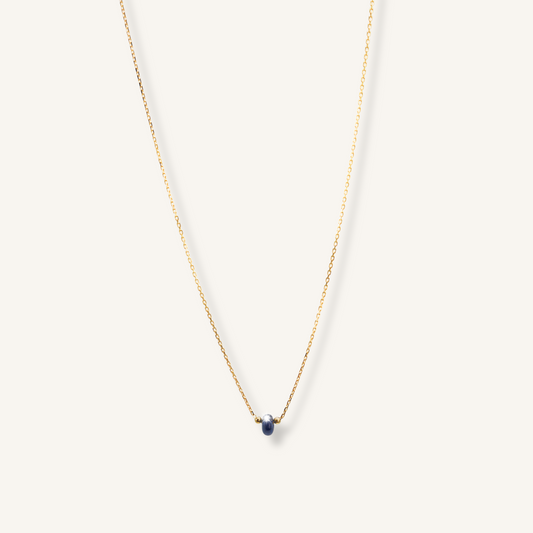 9KT Gold Necklace with Sapphire Root