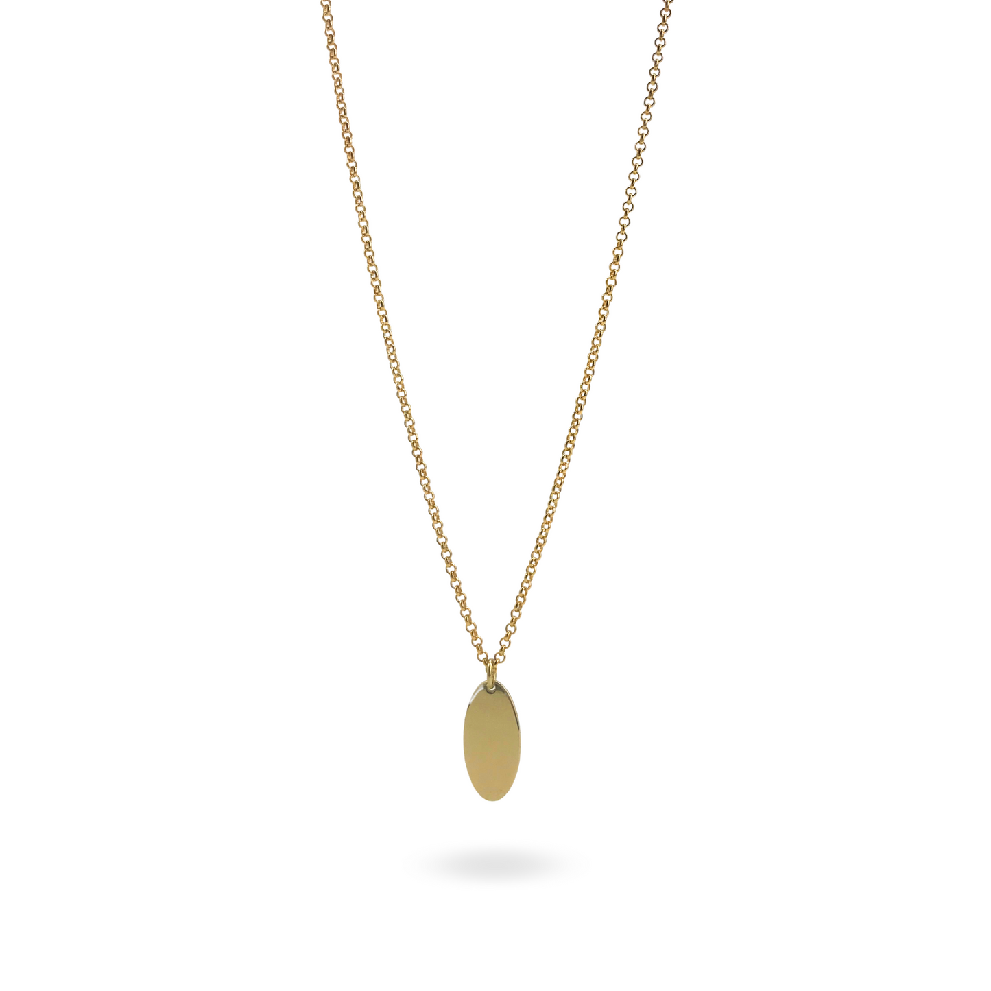 Collana Rolò 2mm con Charm Ovale