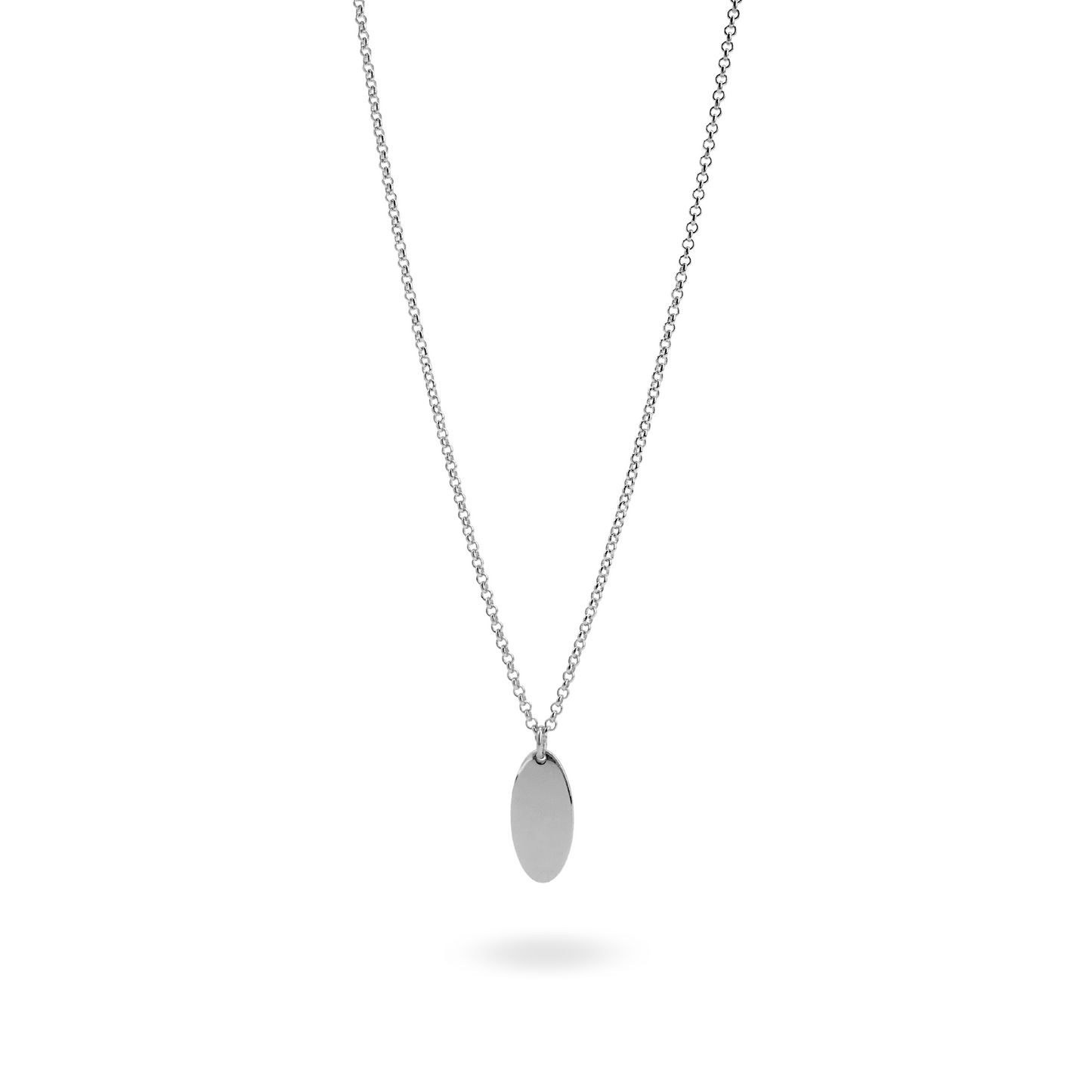Collana Rolò 2mm con Charm Ovale