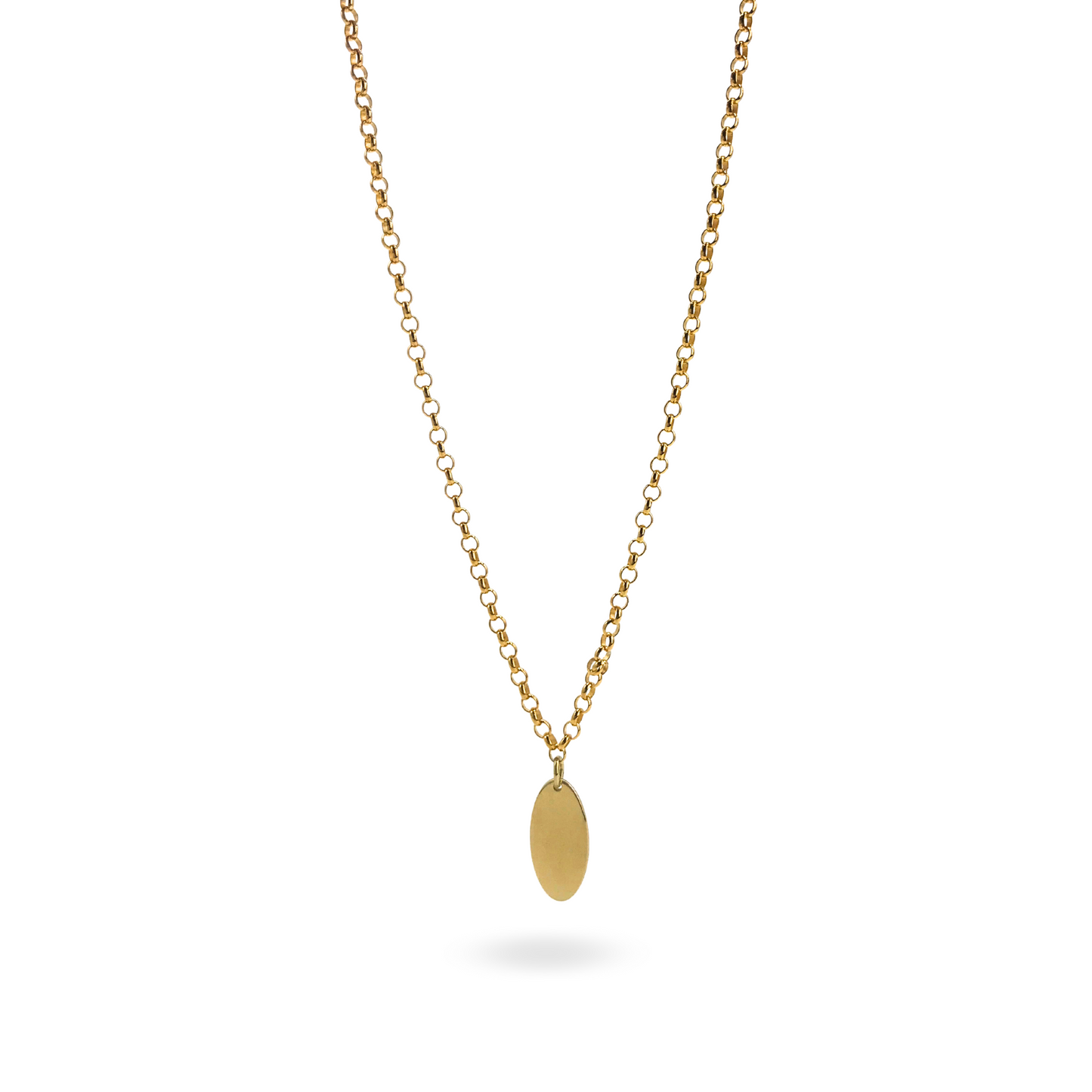 Collana Rolò 3mm con Charm Ovale