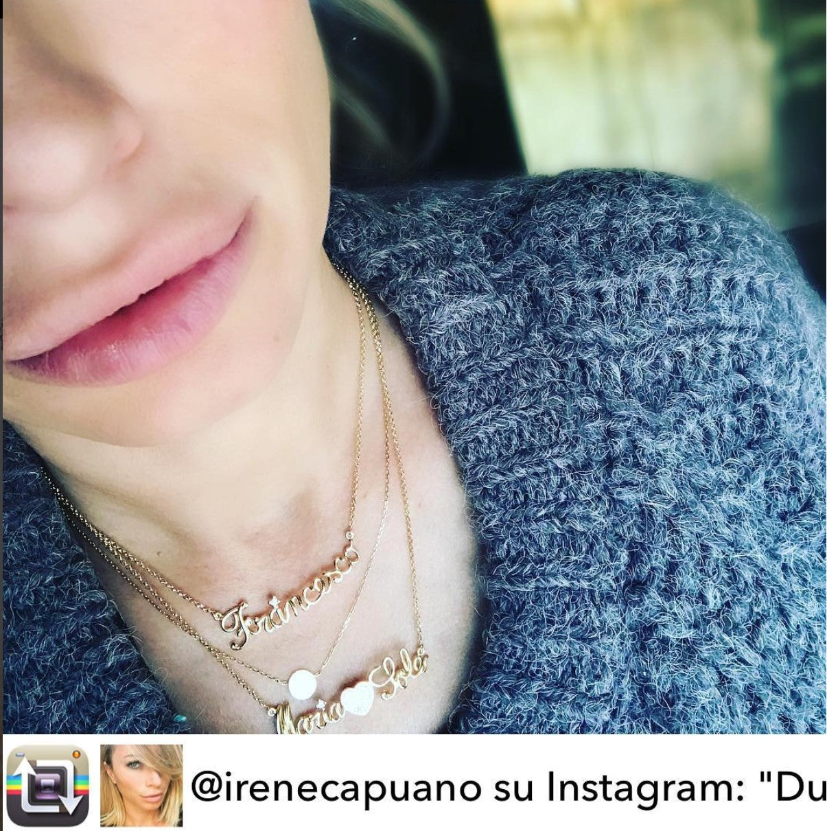 Name Necklace Thread - Zircon Pavè Symbol