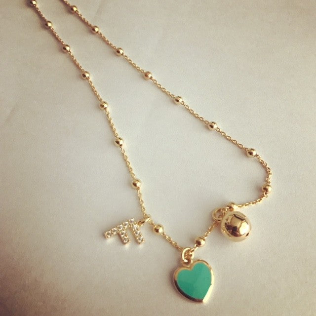 Cheriè Necklace - 9kt Gold Initial and 1 Element