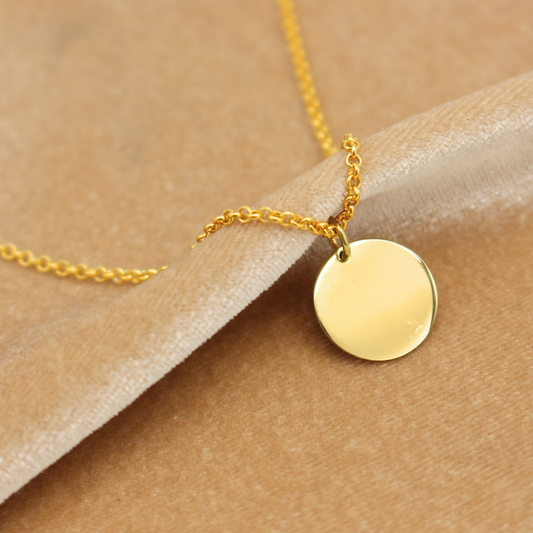 2mm Rolo Necklace with Round Tag