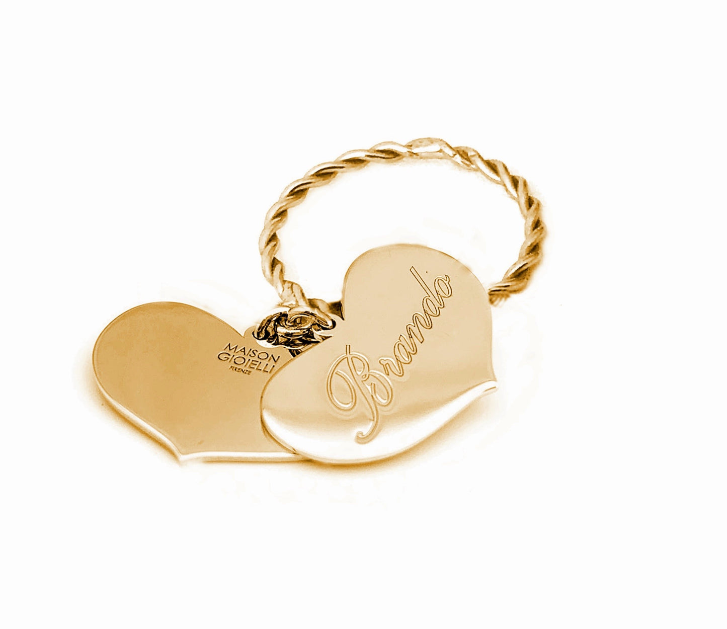 Love Ring - 2 Torchon Hearts