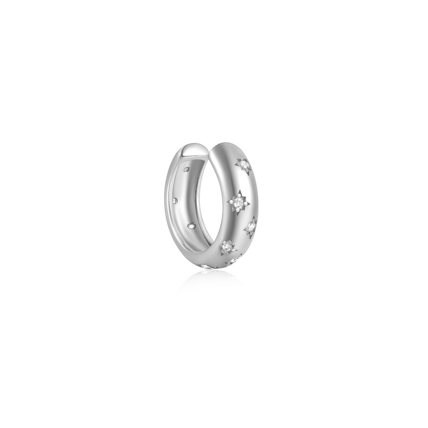 Monorecchino Earcuff con Zirconi Bianchi