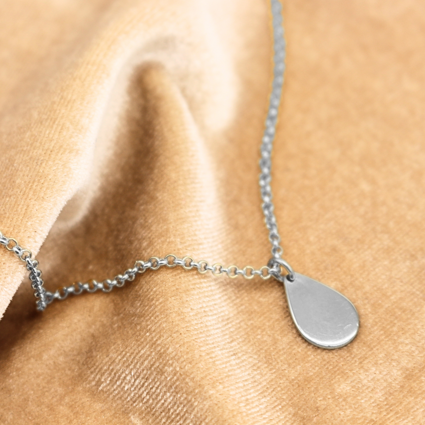 Collana Rolò 2mm con Charm a Goccia Big