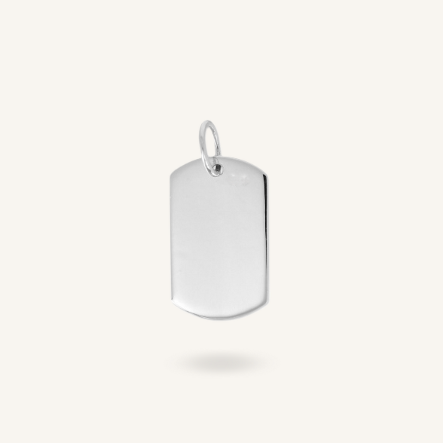Collana a Sfere con Charm Rettangolare