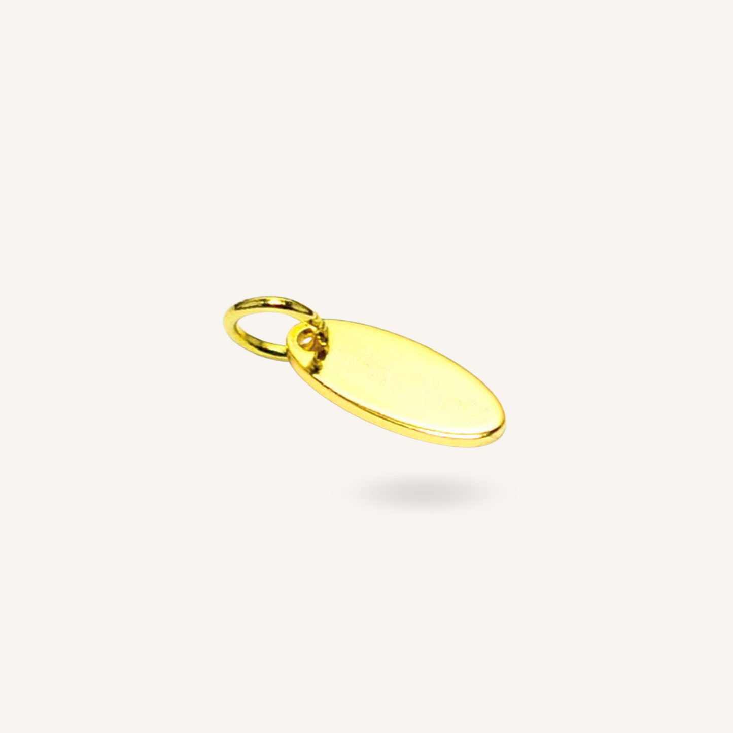Collana Rolò 2mm con Charm Ovale