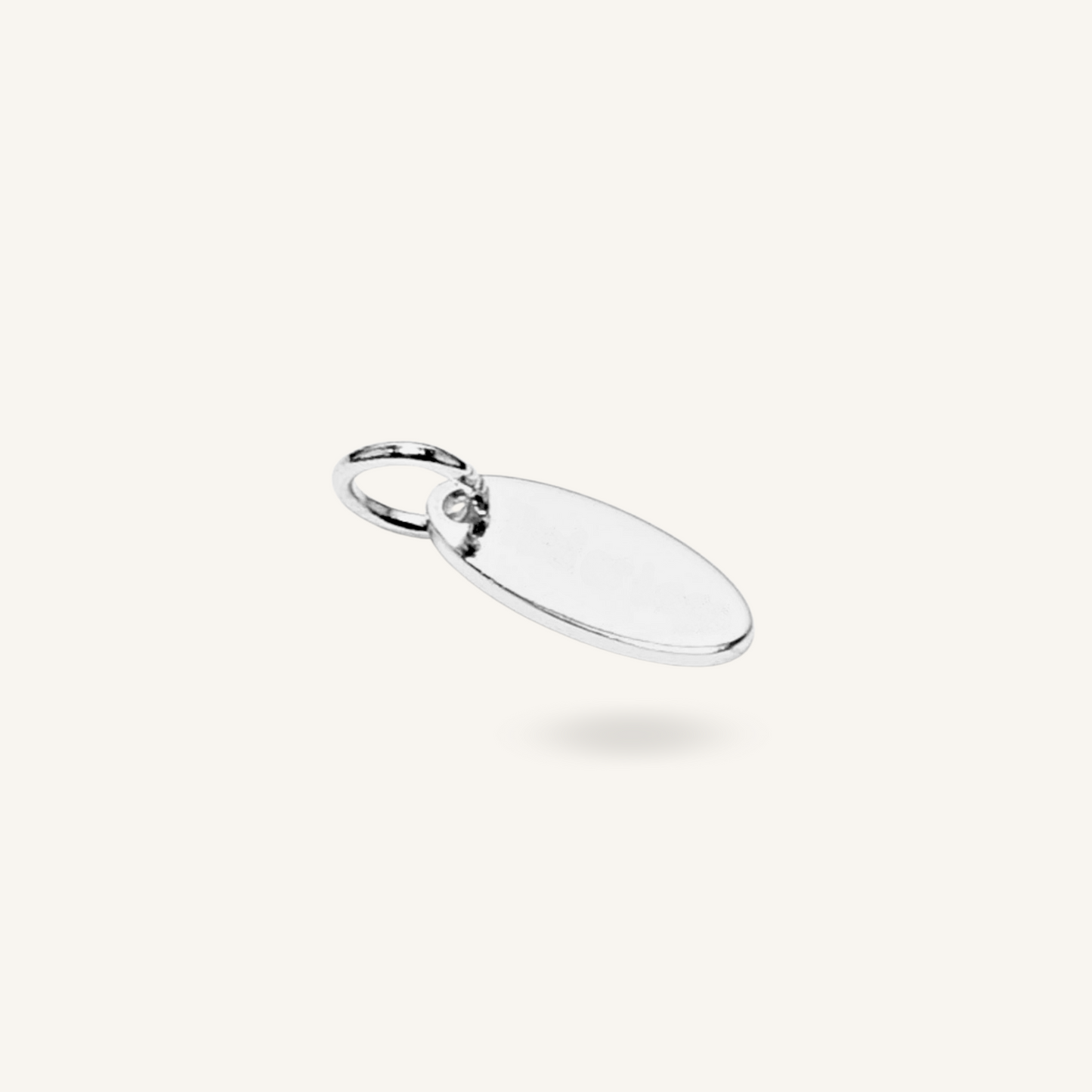 Collana Rolò 2mm con Charm Ovale