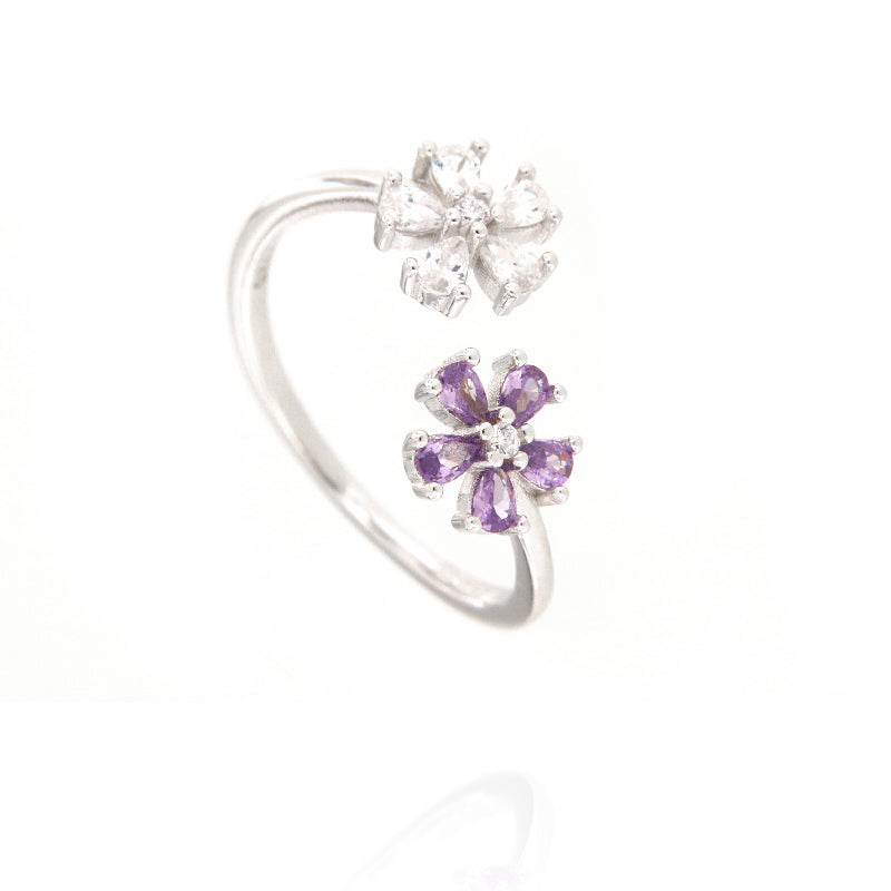 Anello Bouquet ametista