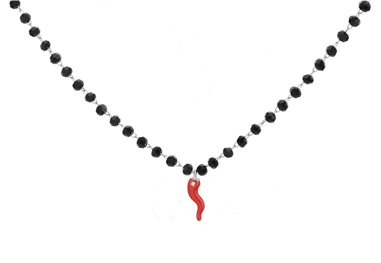 Collana Rosario Cornetto Porta Fortuna