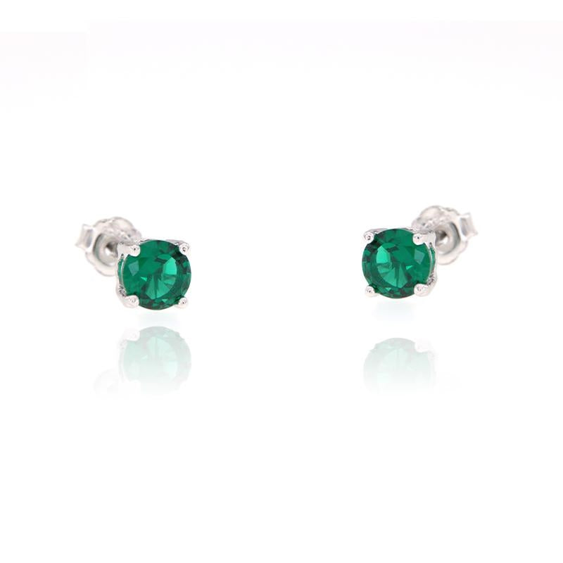Orecchini Punti Luce Verde Smeraldo