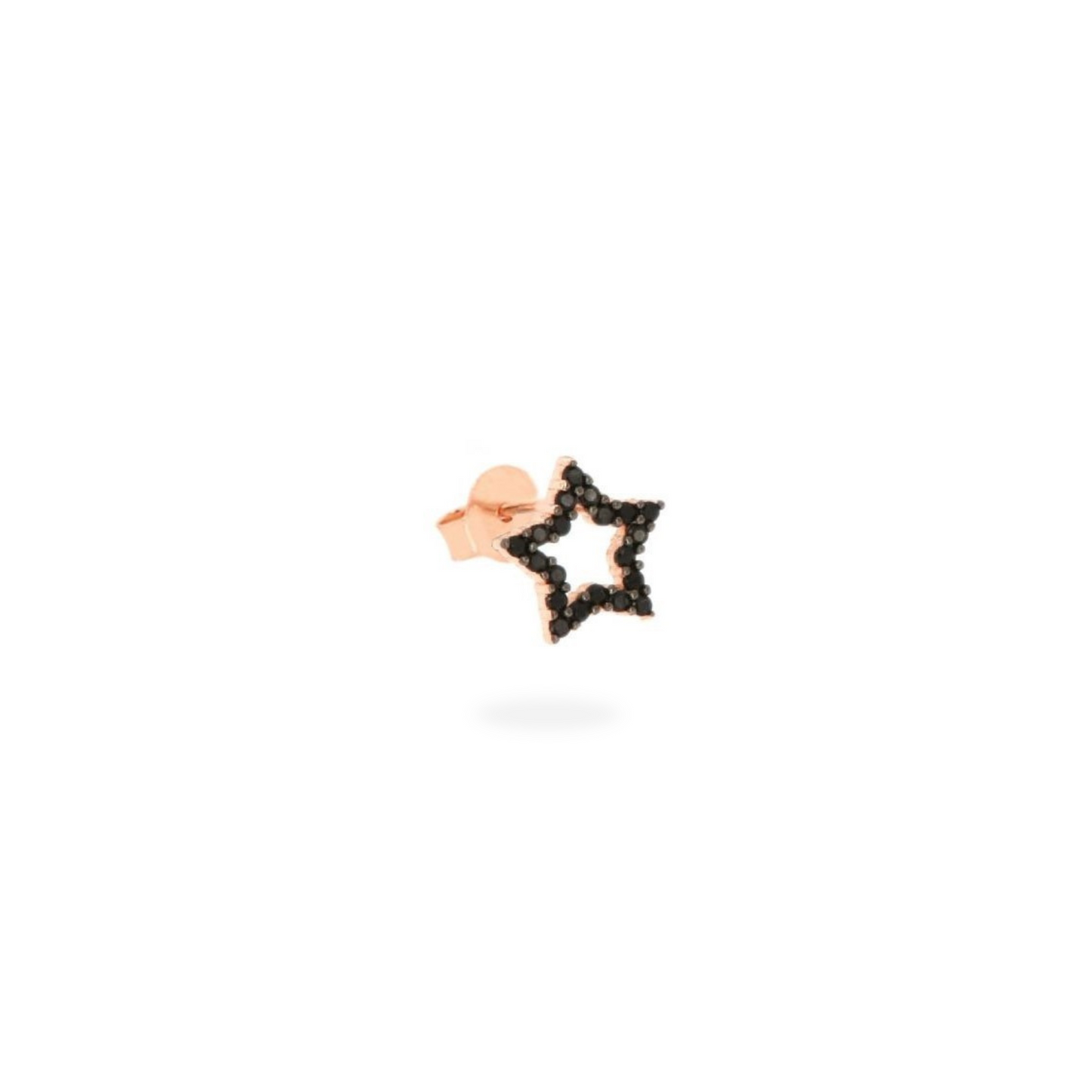 Orecchino Mono - Stella Forata Black