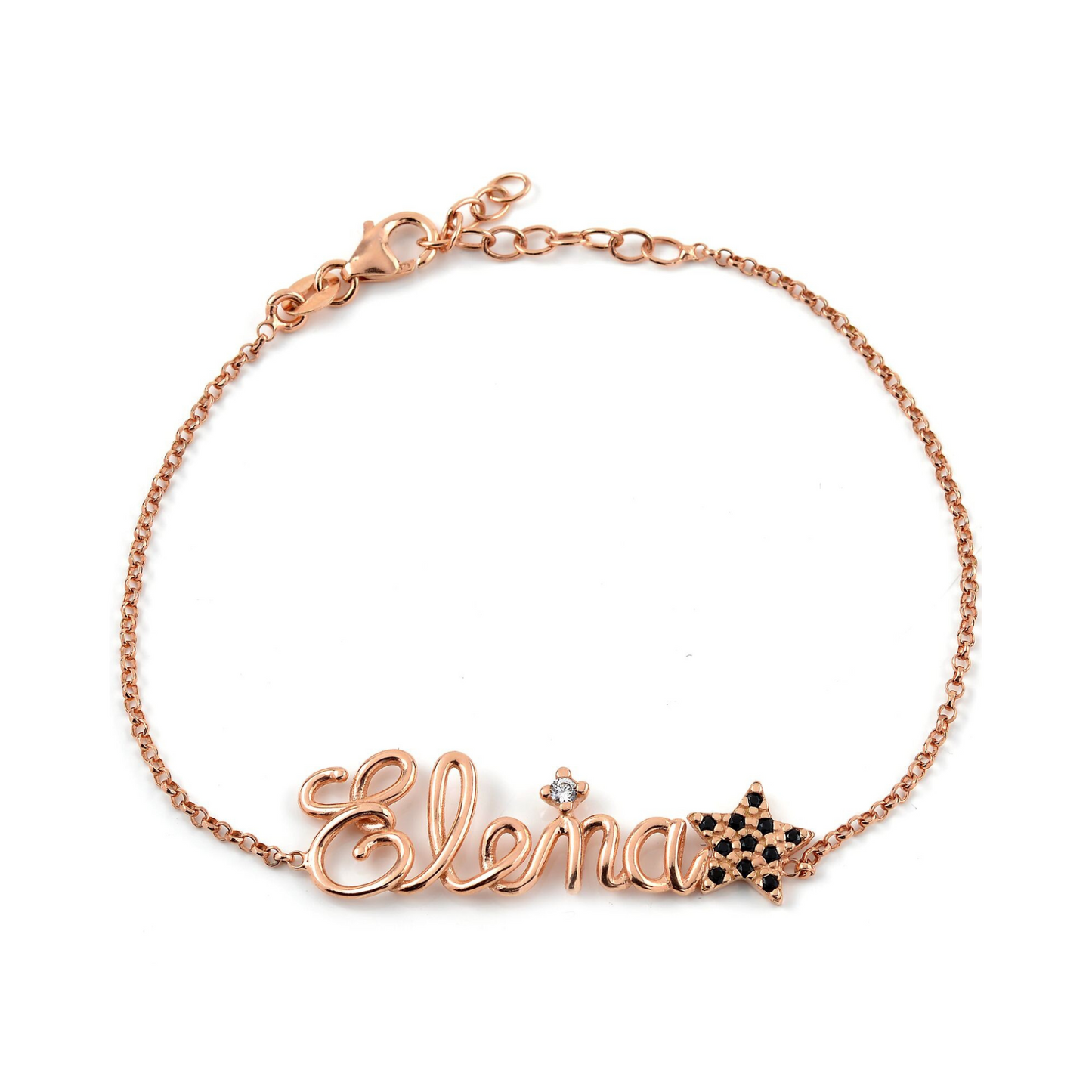 Bracciale Nome a Filo - Simbolo Pavè di Zirconi