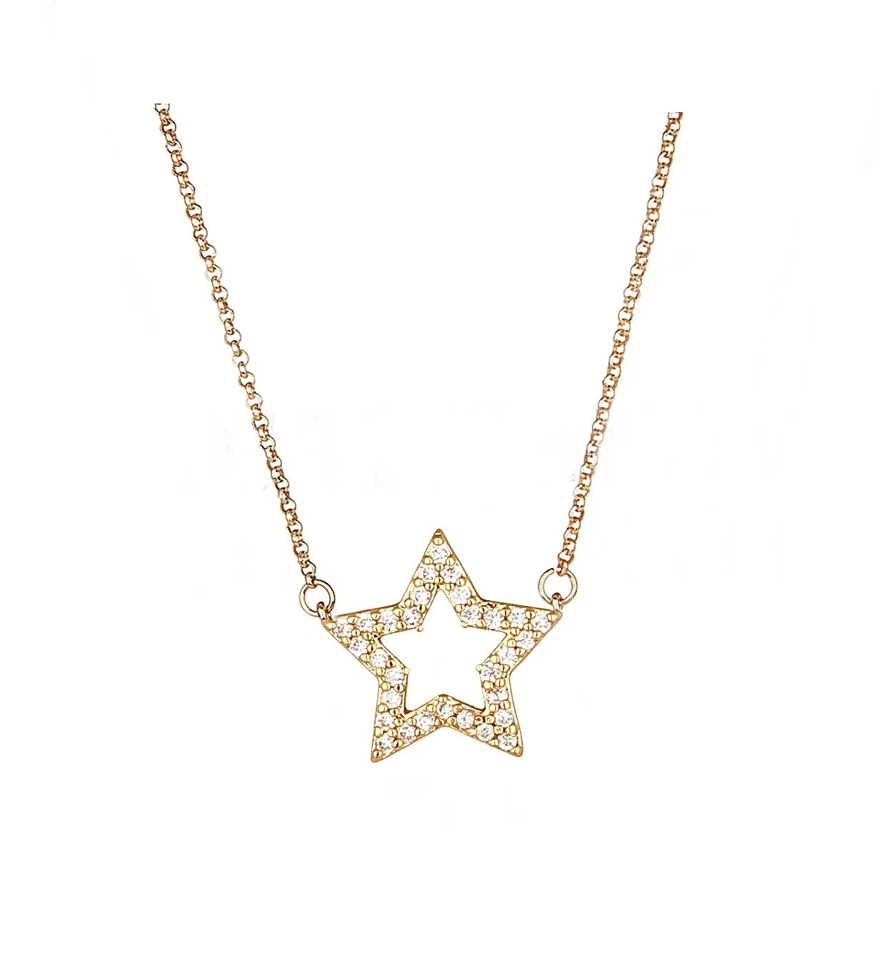Collana Stella Forata con zirconi