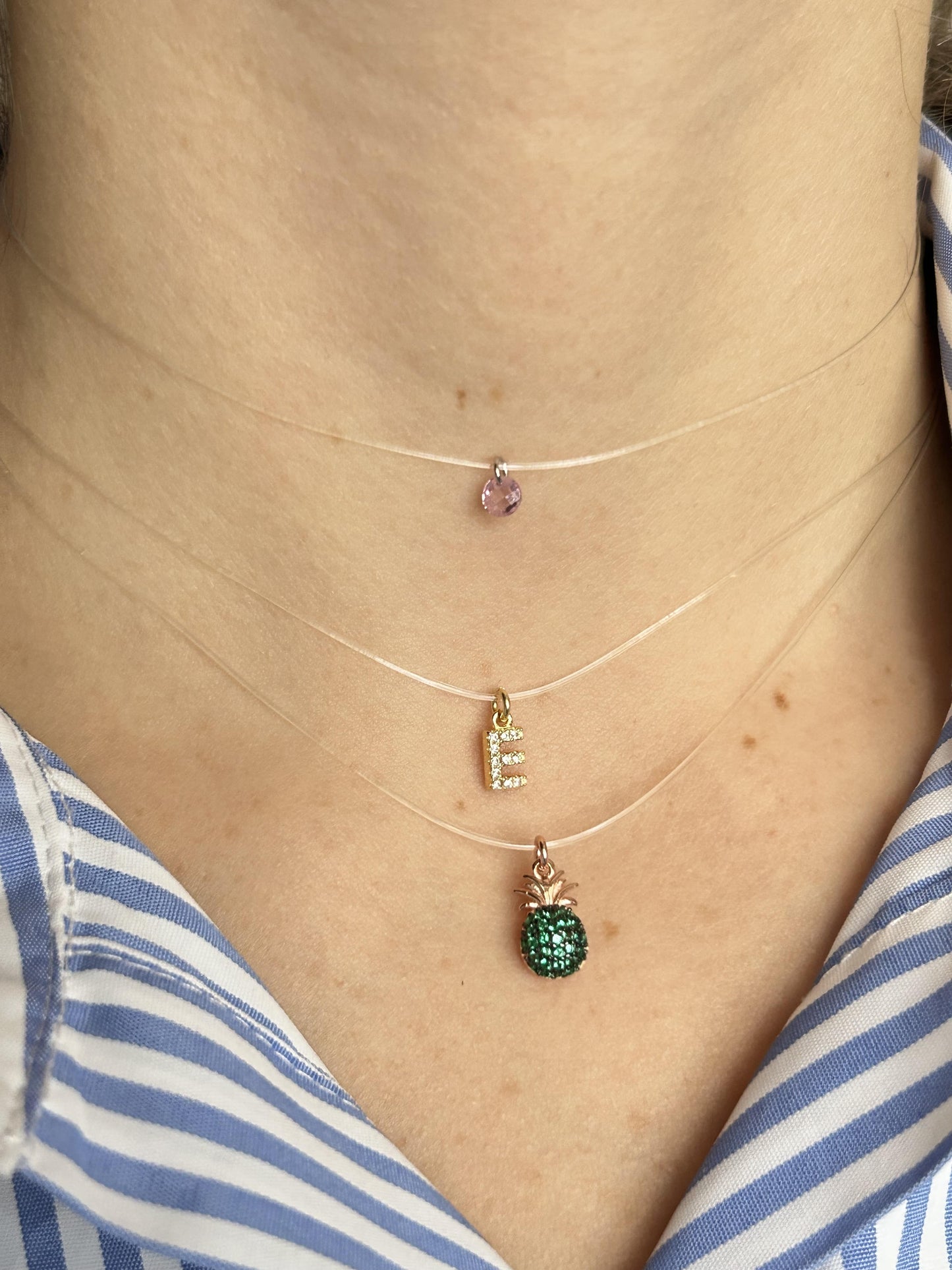 Invisible Initial Necklace