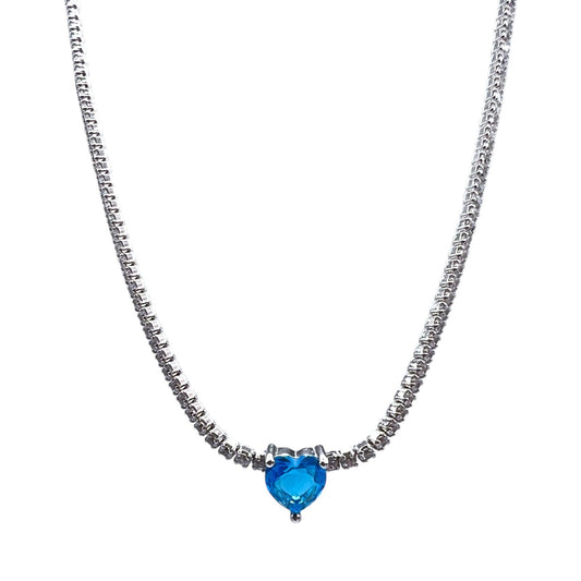 Chocker Tennis Heart Necklace